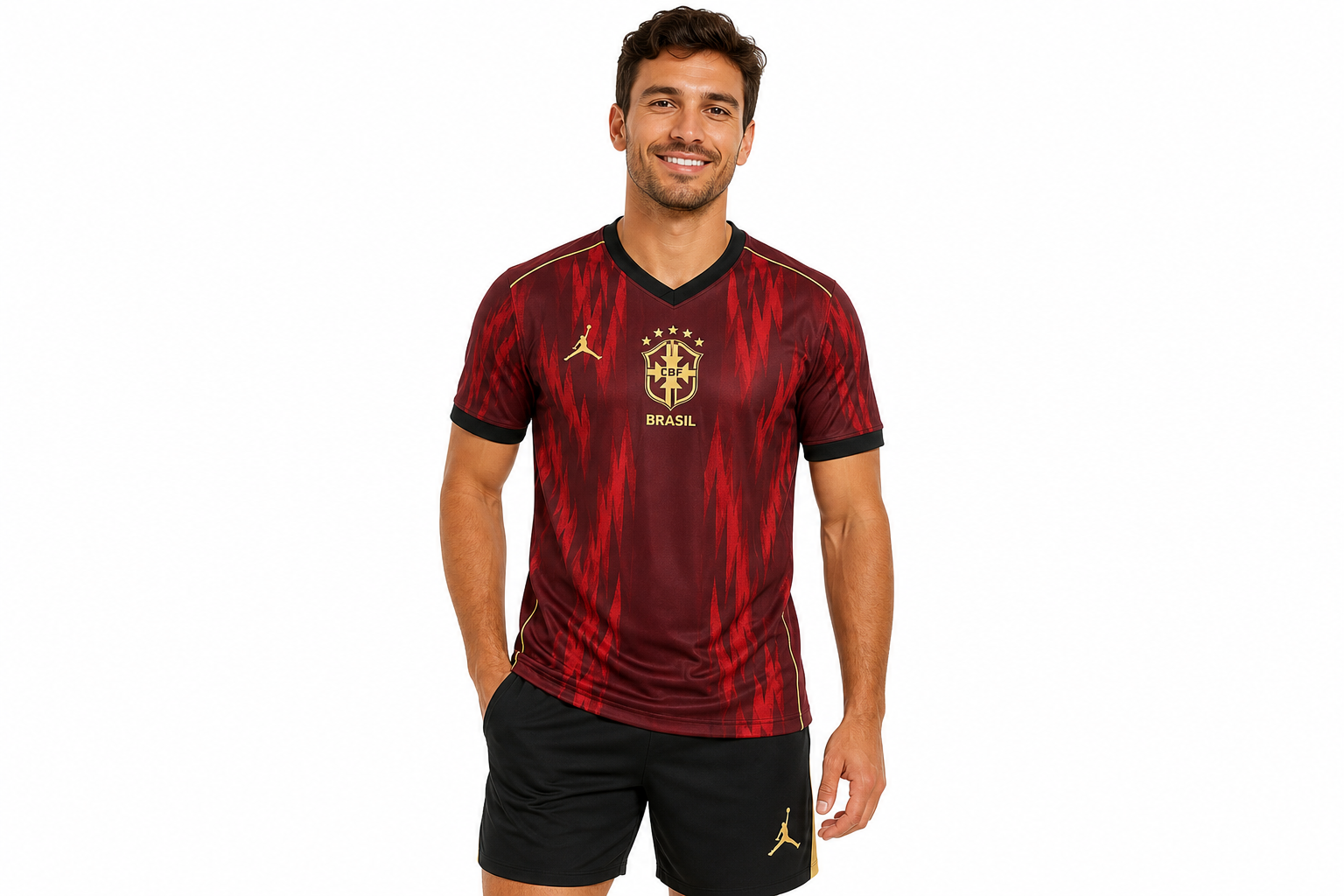 Maillot rouge de la Coupe du monde 2026 au Brésil, taille homme