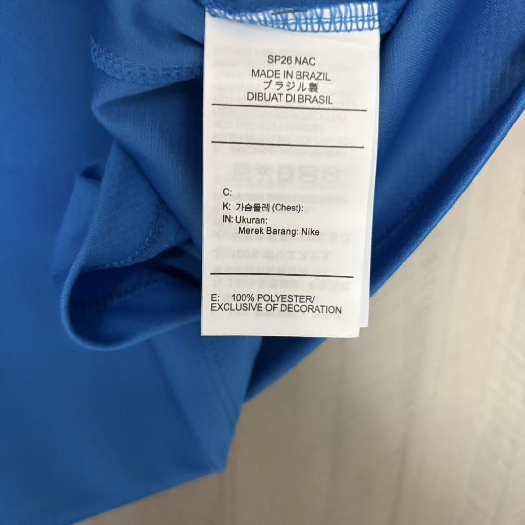 Camisa azul de treino da Seleção Brasileira para a Copa do Mundo de 2026 – Tamanho masculino