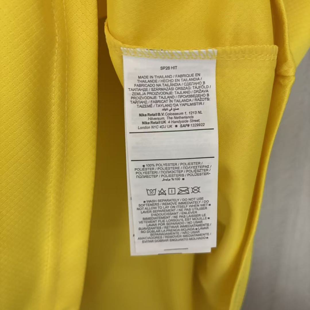 Camisa Amarela da Copa do Mundo de 2026 no Brasil – Tamanho masculino