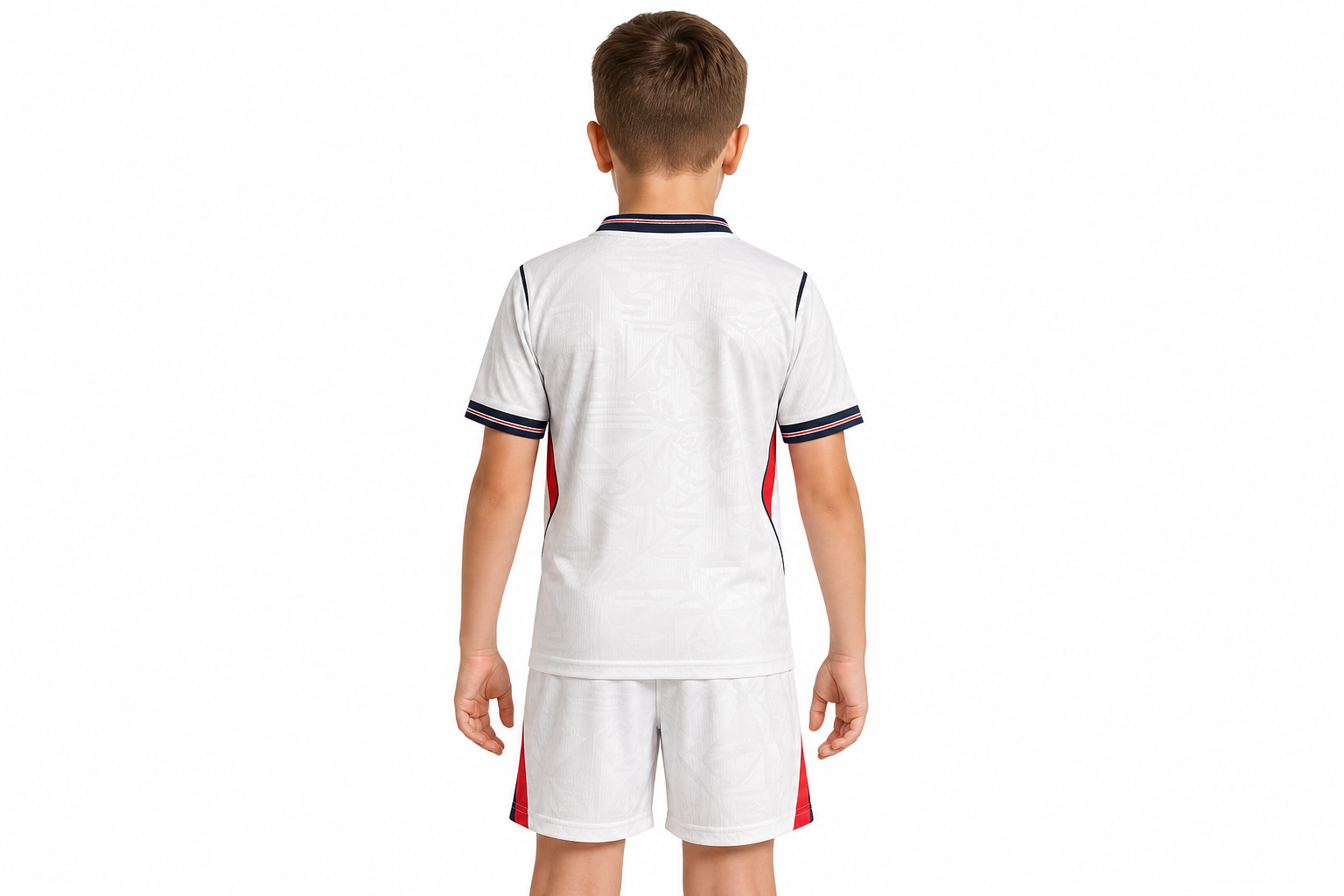 2026 World Cup England Home Jersey Set White Navy Red  Childrens Size