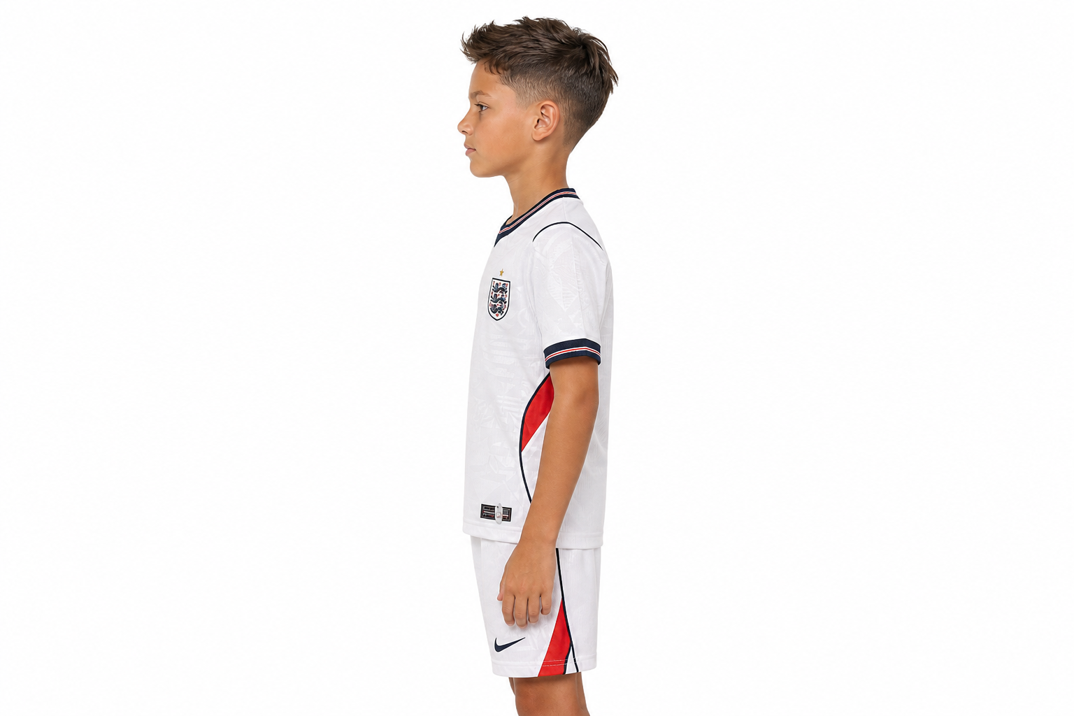 2026 World Cup England Home Jersey Set White Navy Red  Childrens Size