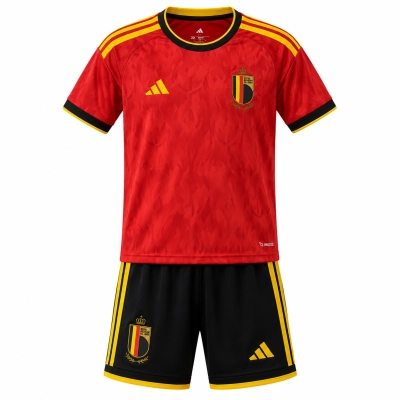 2026 World Cup Kids Belgium Home Jersey  01