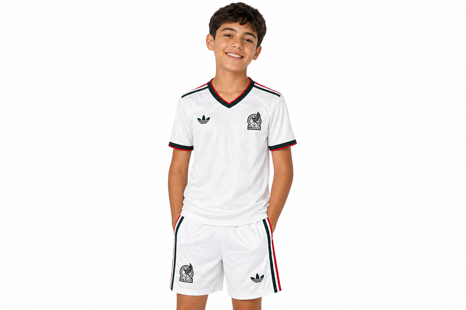 Maillot extérieur du Mexique pour enfants de la Coupe du monde 2026, taille enfant