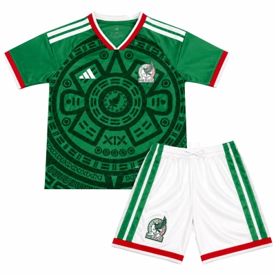 2026 World Cup Kids Mexico Home Jersey  Children's Size 01