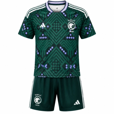 2026 World Cup Kids Saudi Arabia home Jersey 01