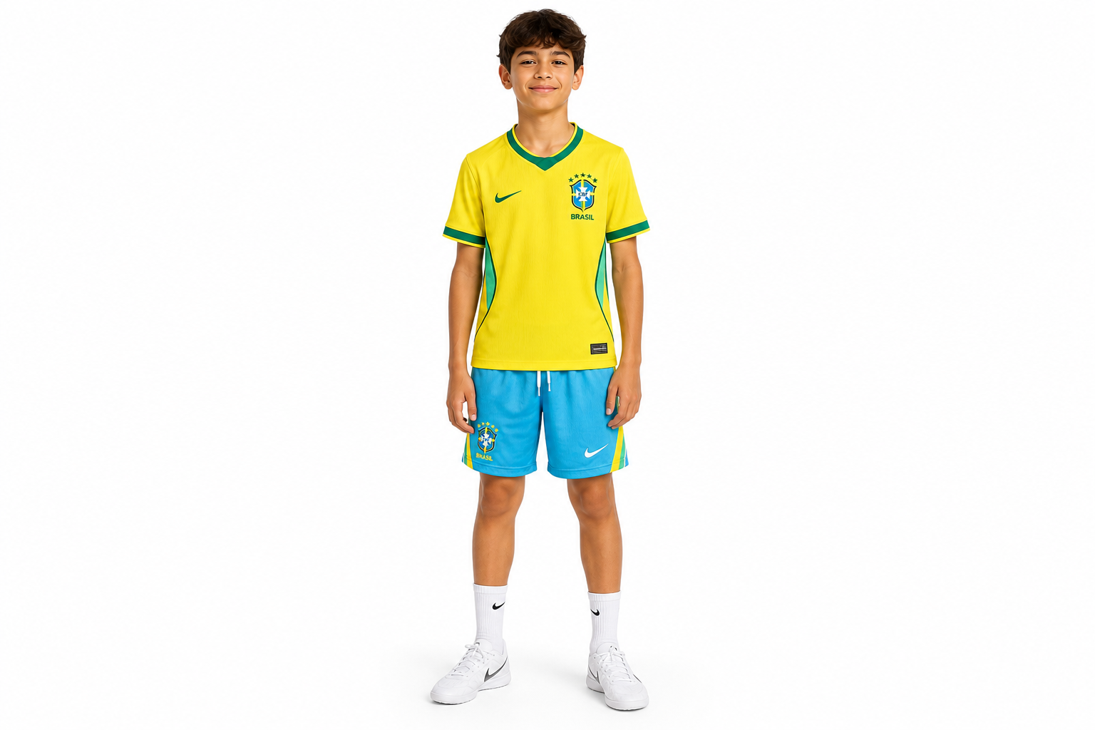 2026 World Cup KidsBrazil Home Jersey Children's Size