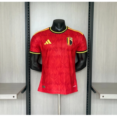 2026 World Cup Player version Belgium home jersey   02