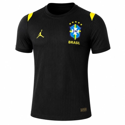 2026 World Cup Player Version Brazil Training Kit Black Jersey Men's Size 01