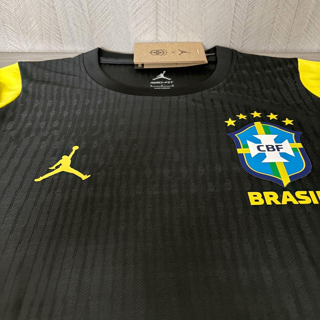 2026 World Cup Player Version Brazil Training Kit Black Jersey Men's Size
