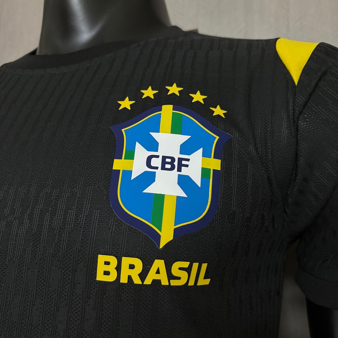 2026 World Cup Player Version Brazil Training Kit Black Jersey Men's Size