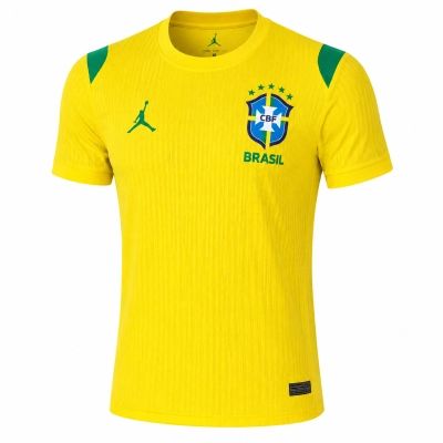 2026 World Cup Player Version Brazil Training Kit Yellow Jersey Men's Size 01