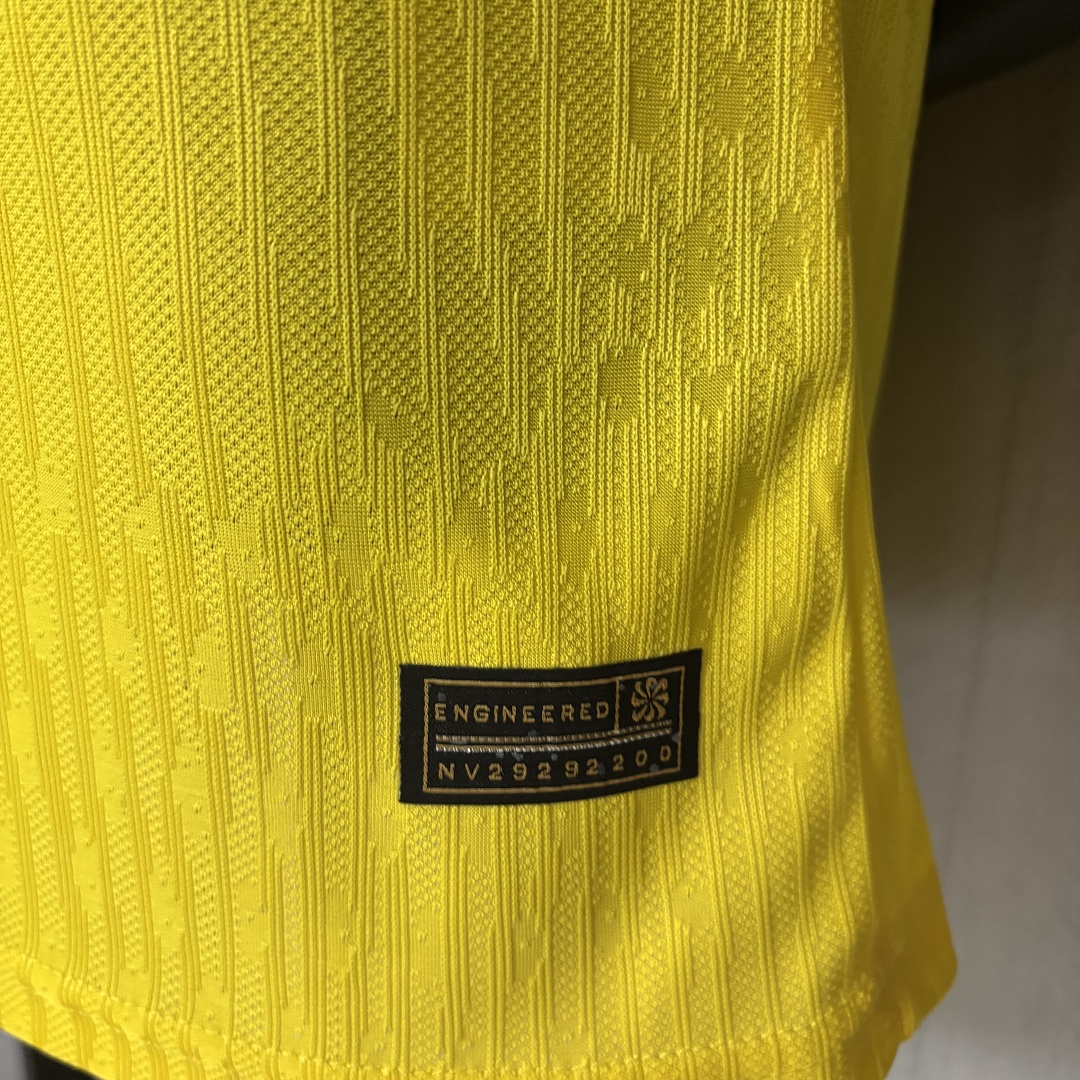 2026 World Cup Player Version Brazil Training Kit Yellow Jersey Men's Size
