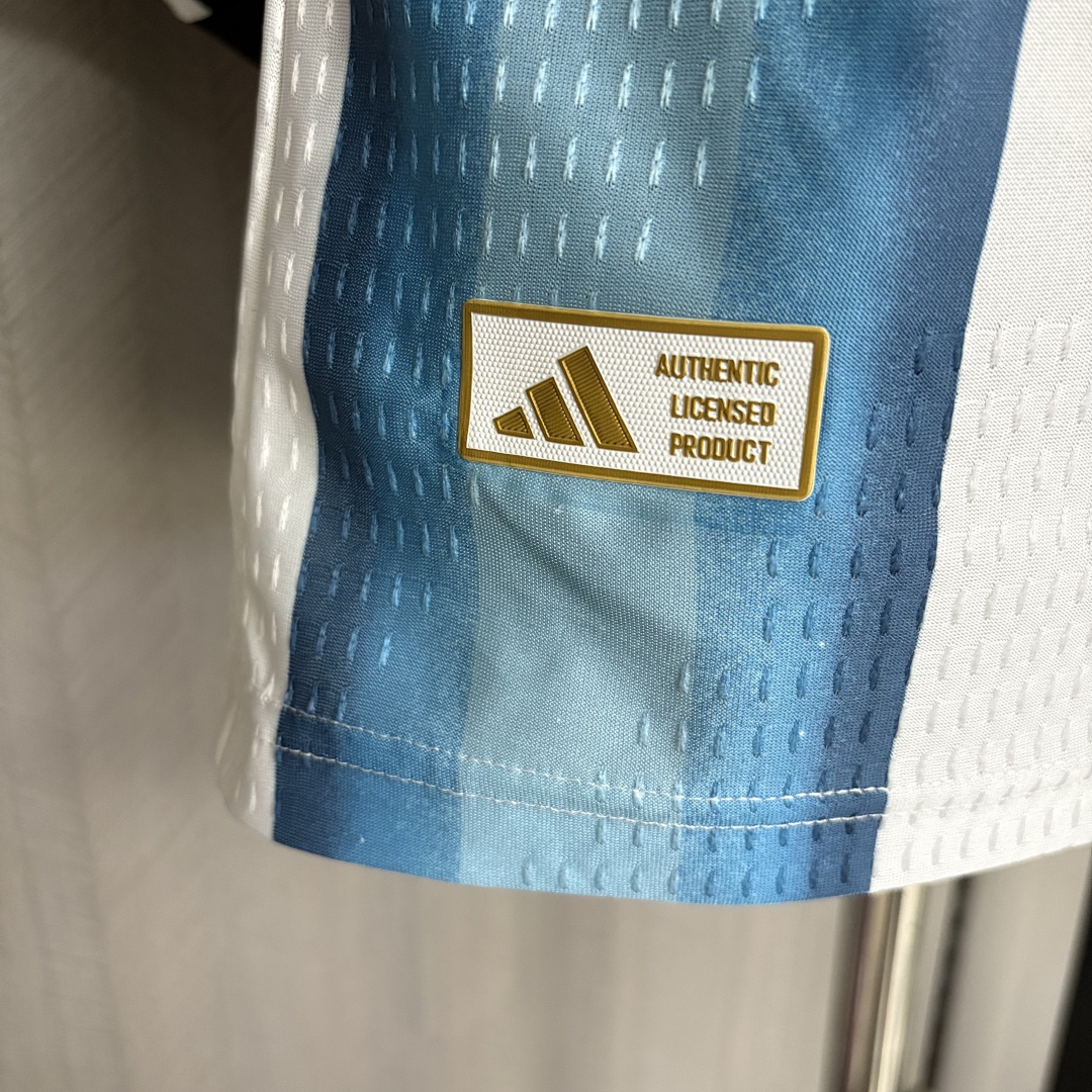 2026 World Cup Player version long sleeved Argentina home jersey Mens Size