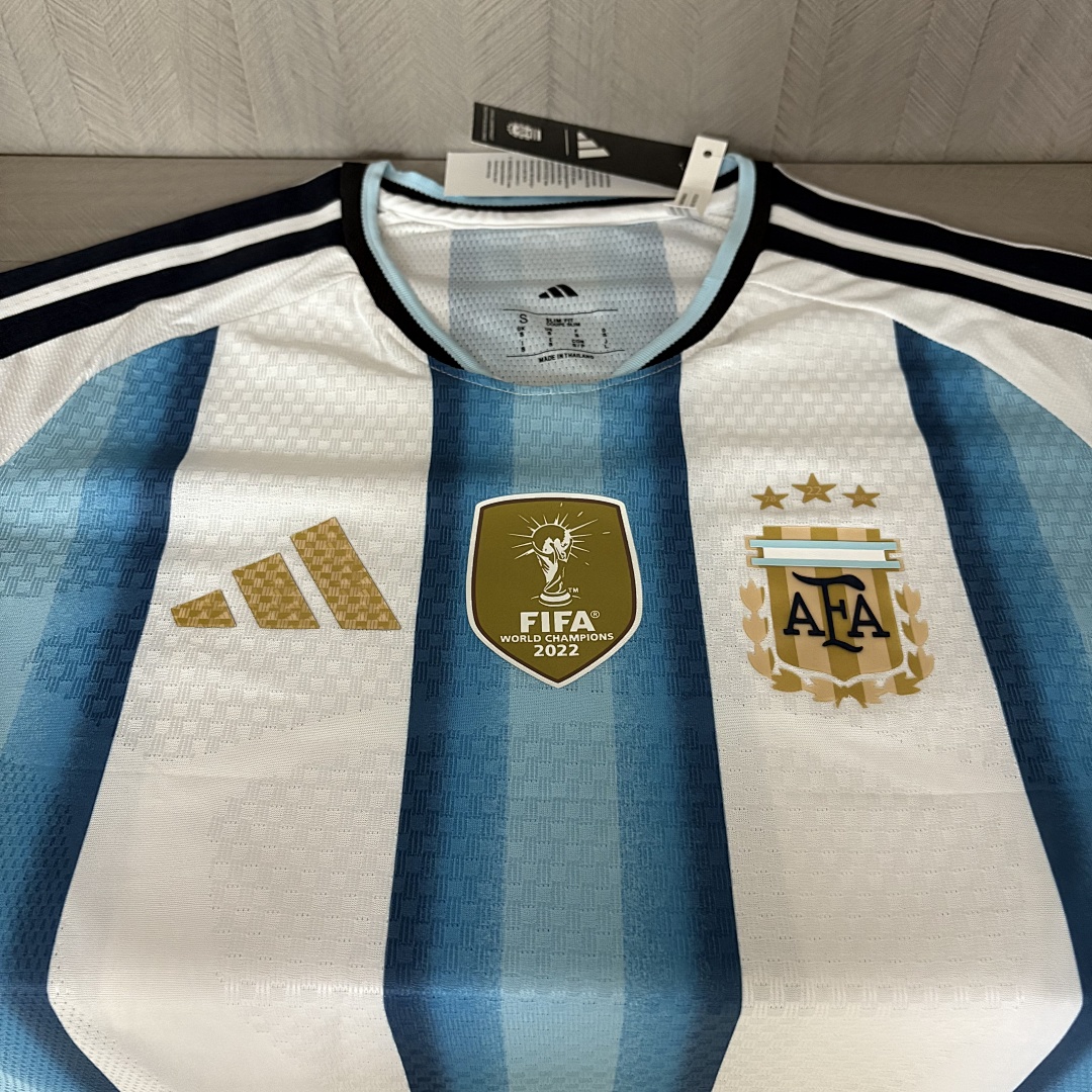 2026 World Cup Player version long sleeved Argentina home jersey Mens Size