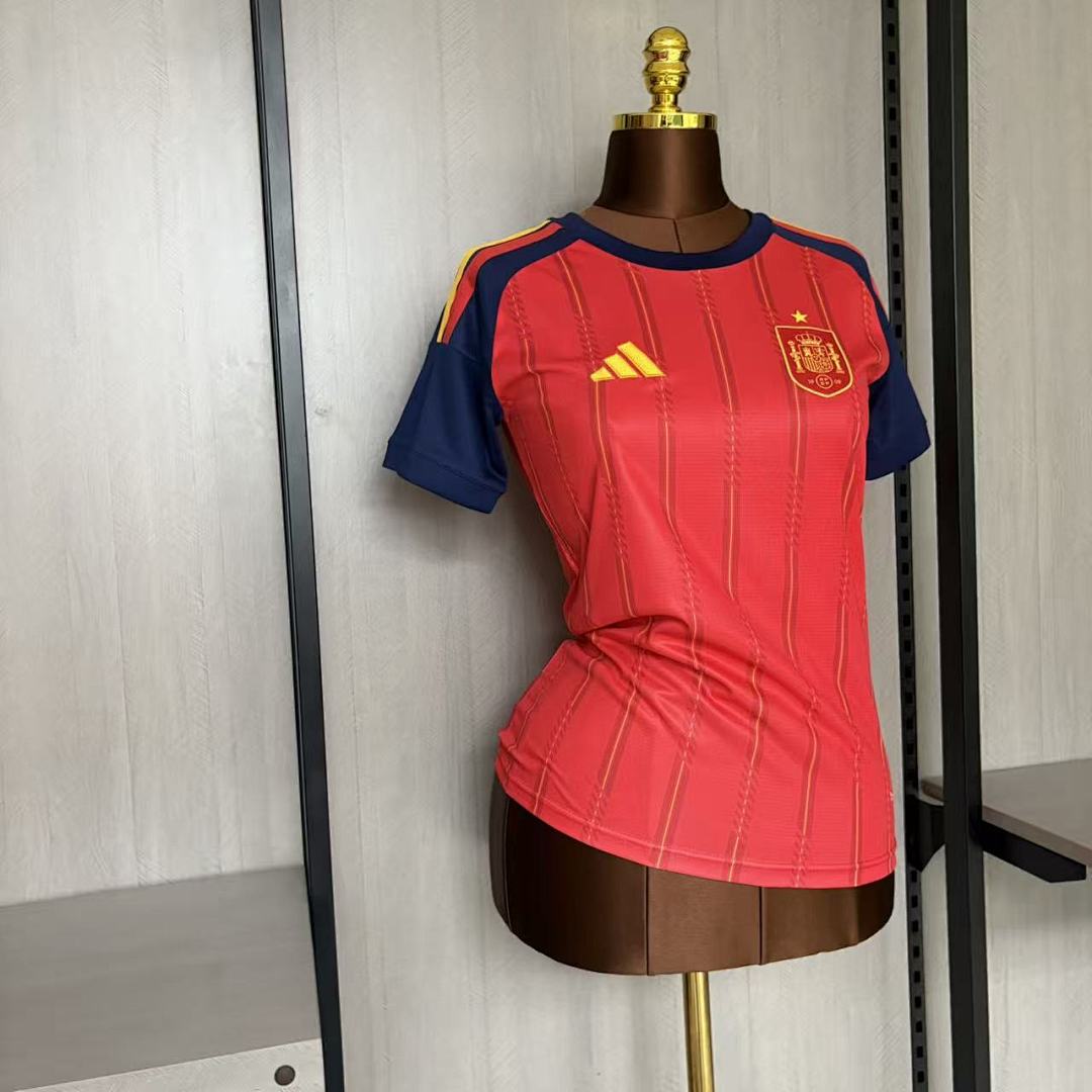 2026 World Cup Spain National Team Home Jersey Red Adidas Womens Size