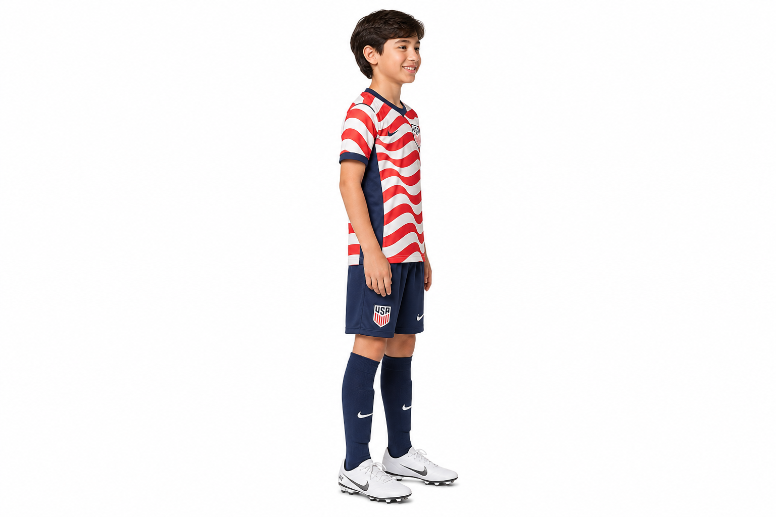  Equipación de fútbol de Nike para la selección de EE. UU. (local) para el Mundial de 2026: rojo y blanco 
