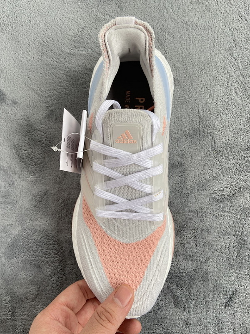  adidas Ultra Boost 21 White Pink FY0396