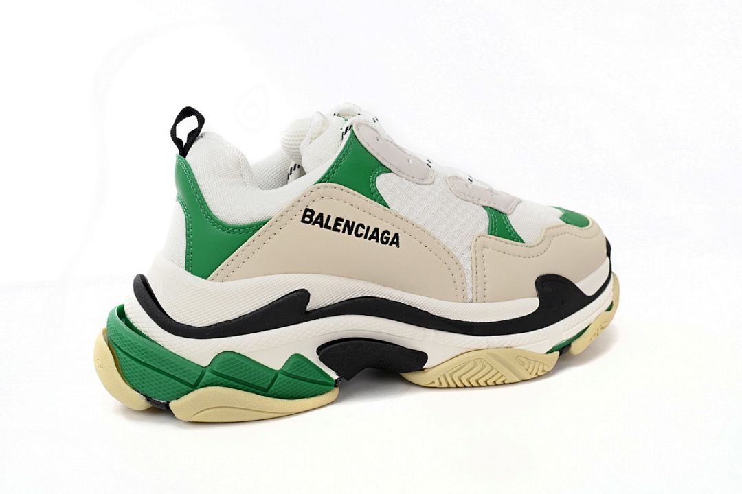  Balenciaga Black And White Green W09O1 9090