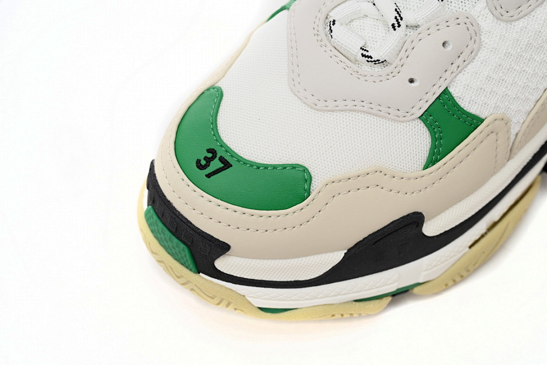  Balenciaga Black And White Green W09O1 9090