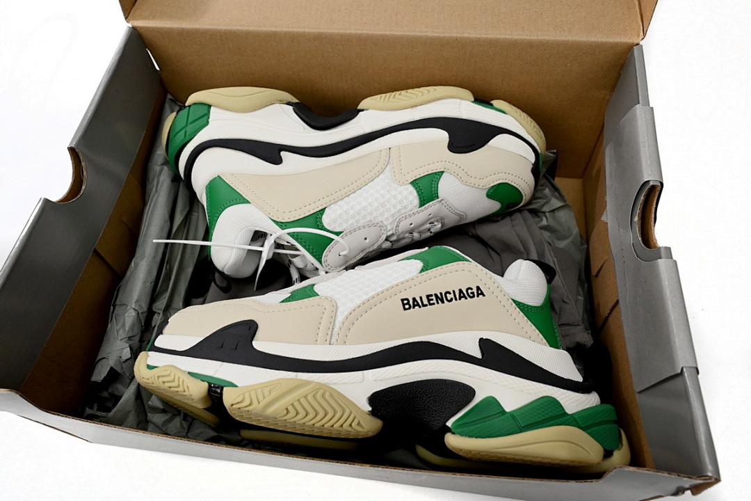  Balenciaga Black And White Green W09O1 9090