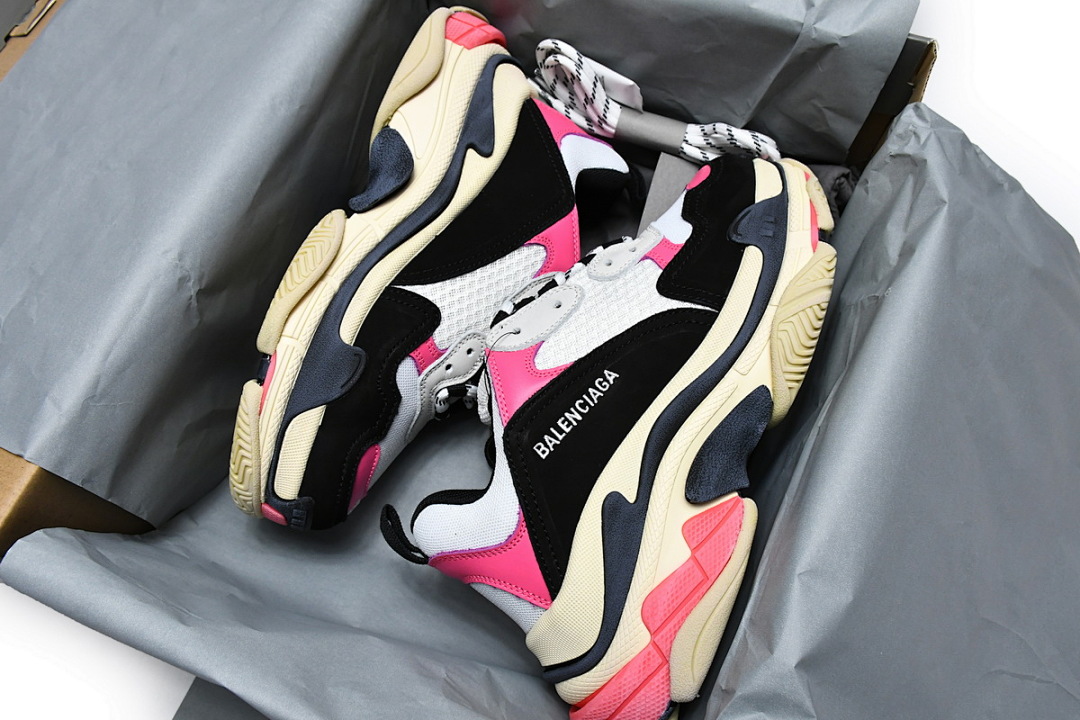  Balenciaga Triple S Noir Rose W09O6 5671 