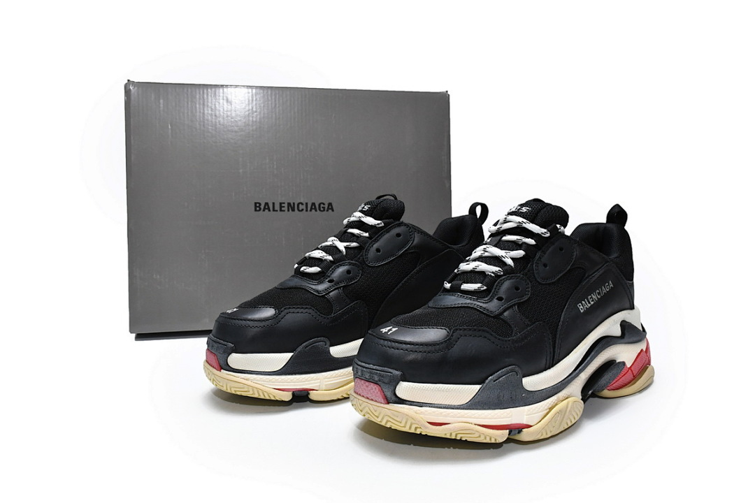  Balenciaga Triple S Noir Rouge W0901 1000