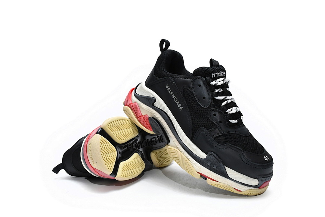  Balenciaga Triple S Noir Rouge W0901 1000