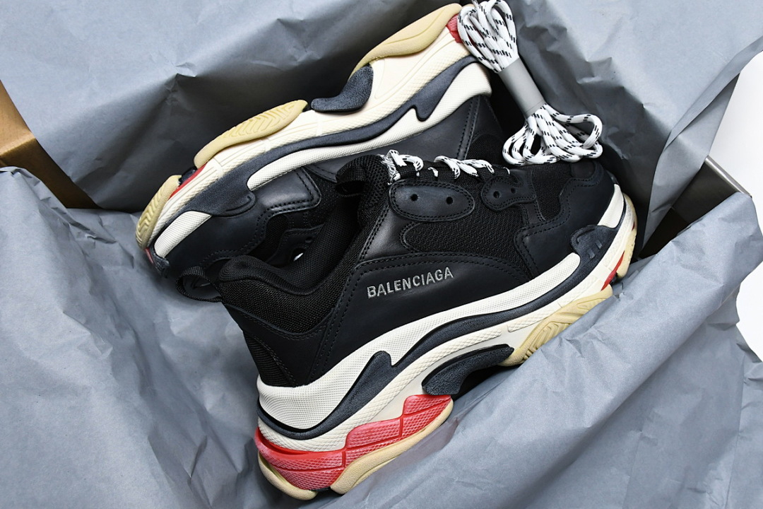  Balenciaga Triple S Noir Rouge W0901 1000