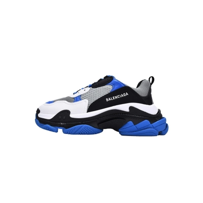  Balenciaga Triple S Black White Blue W2CA1 4124 01
