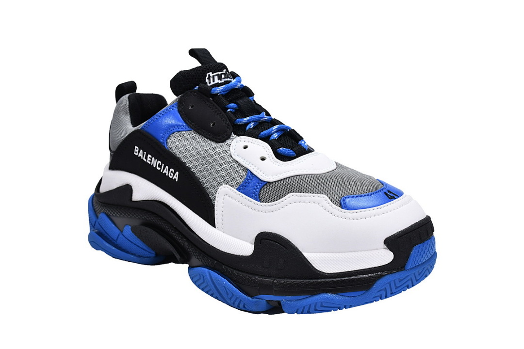  Balenciaga Triple S Noir Blanc Bleu W2CA1 4124