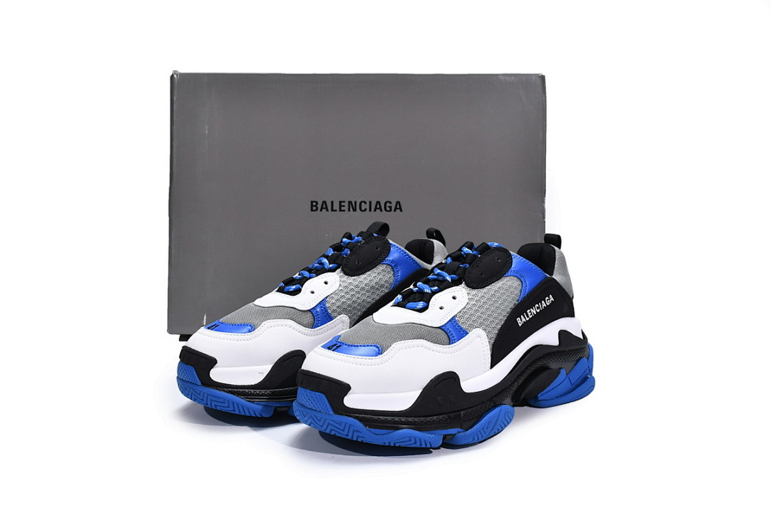  Balenciaga Triple S Noir Blanc Bleu W2CA1 4124