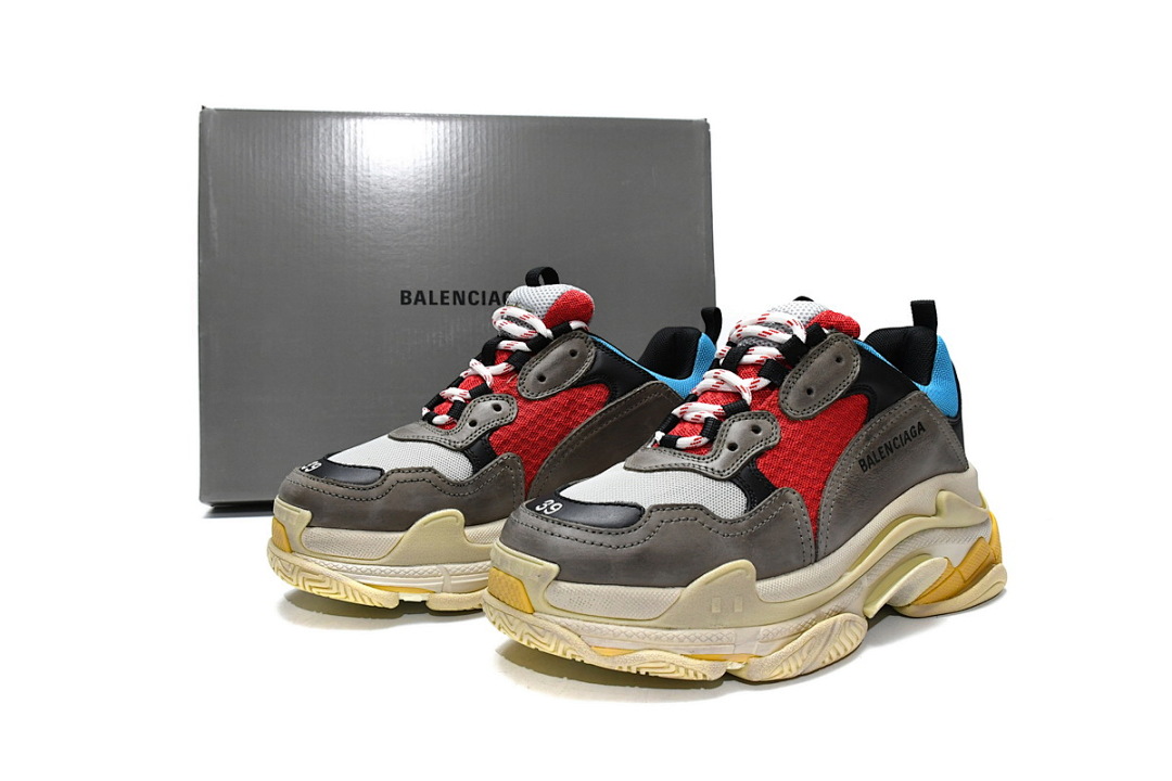  Balenciaga Triple S Azul y Rojo W09O2 4365