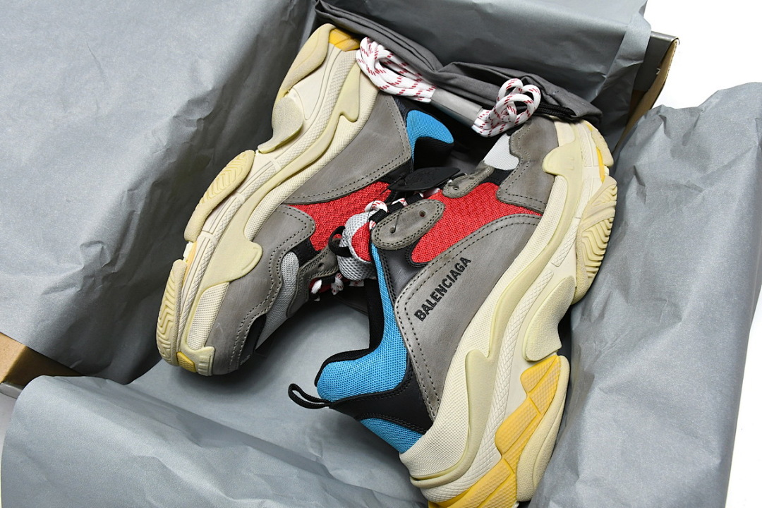  Balenciaga Triple S Azul y Rojo W09O2 4365