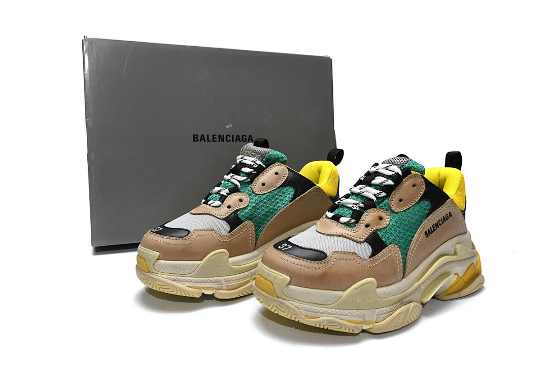 Balenciaga Triple S Verde-Amarillo W06E3 7070 