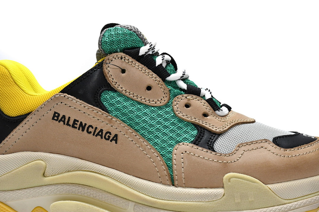  Balenciaga Triple S Verde-Amarillo W06E3 7070 