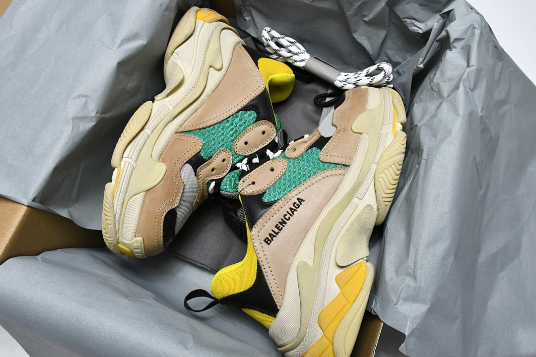  Balenciaga Triple S Verde-Amarillo W06E3 7070 