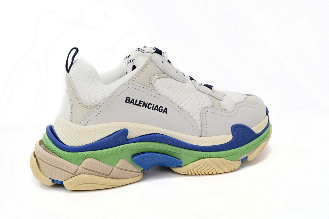  Balenciaga Triple White Blue Green W09E1 1900 
