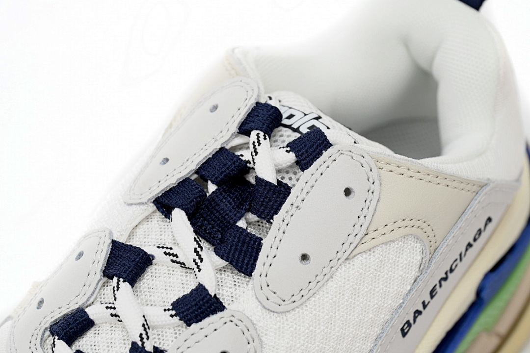  Balenciaga Triple White Blue Green W09E1 1900 