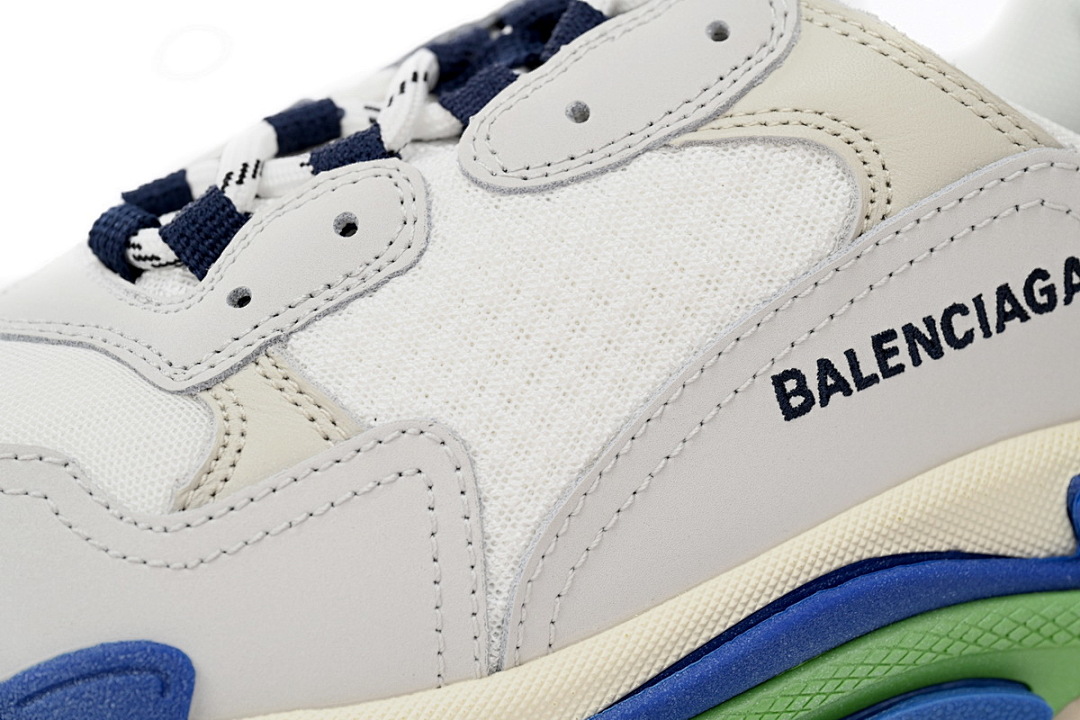  Balenciaga Triple White Blue Green W09E1 1900 