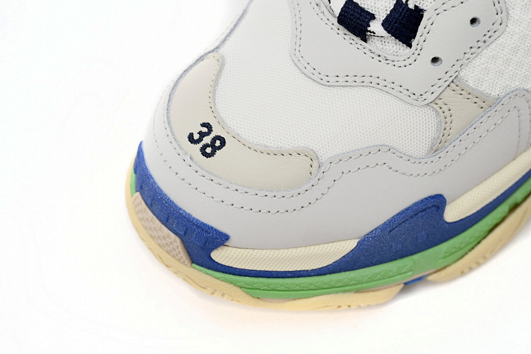  Balenciaga Triple White Blue Green W09E1 1900 