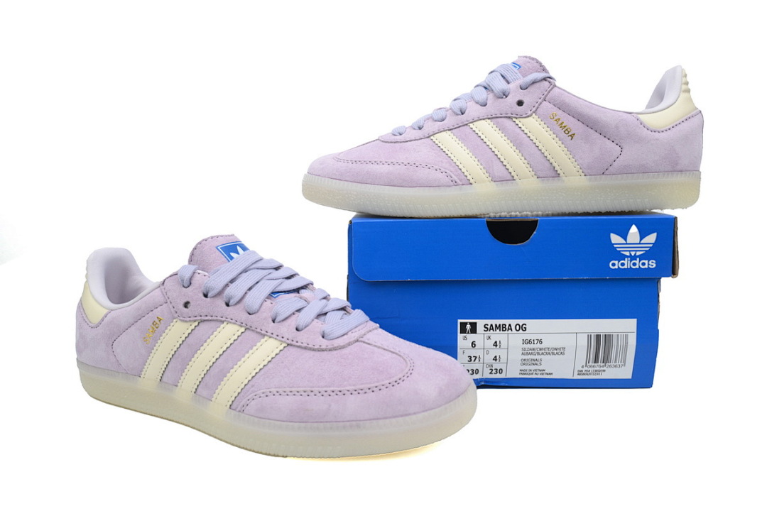 Adidas Samba OG W White Purple Green IG6176
