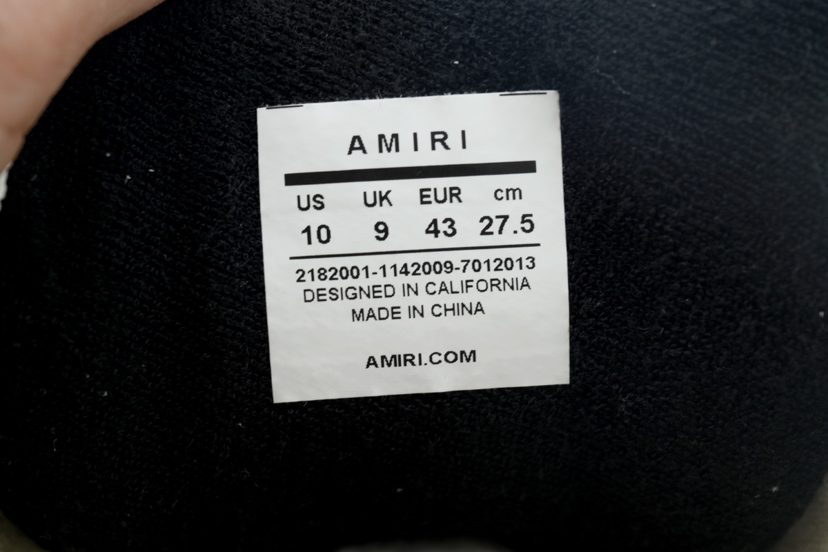 AMIRI White Gray Black