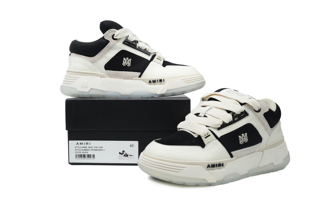 AMIRI White Gray Black