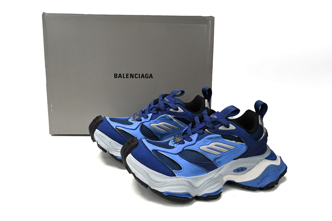 Baskets Cargo Balenciaga Bleu Marine Noir Argent Blanc W2MV3-2325