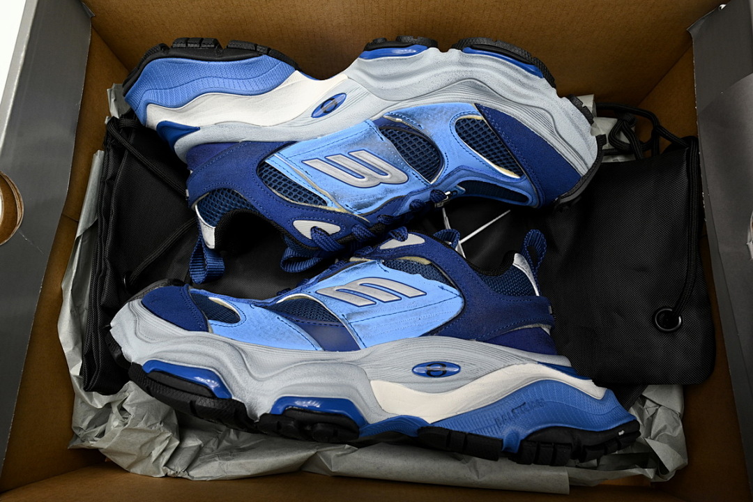 Baskets Cargo Balenciaga Bleu Marine Noir Argent Blanc W2MV3-2325