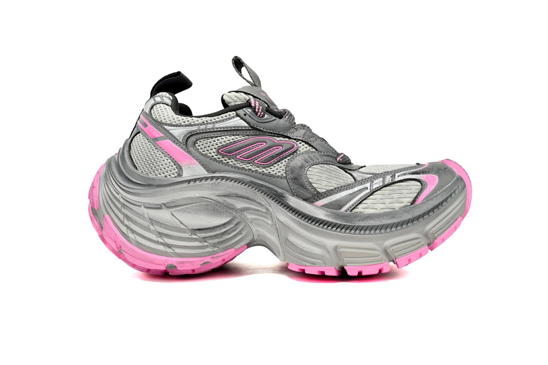 Tênis Cargo da Balenciaga Cinza, Rosa e Preto W2MV2 9050 