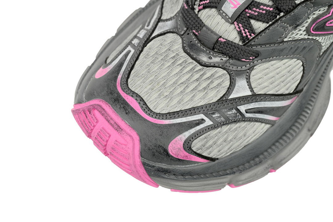 Tênis Cargo da Balenciaga Cinza, Rosa e Preto W2MV2 9050 