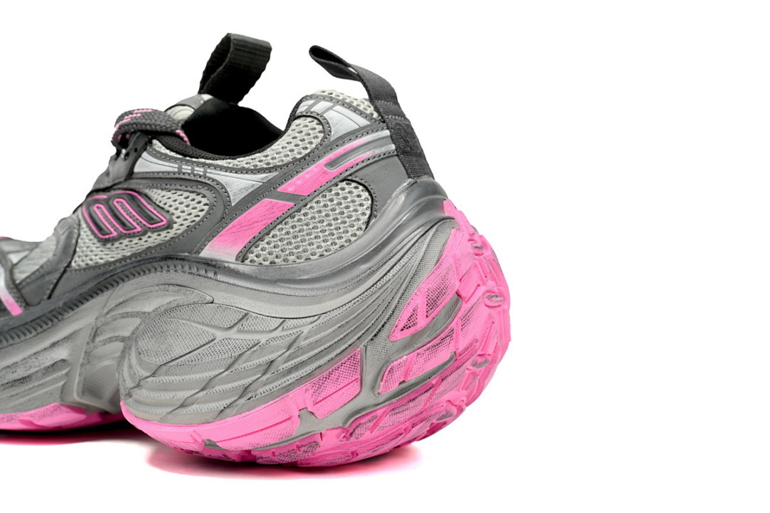 Tênis Cargo da Balenciaga Cinza, Rosa e Preto W2MV2 9050 