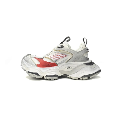 Tênis Cargo da Balenciaga Cinza Prateado Vermelho Branco W1MV3-0521 01