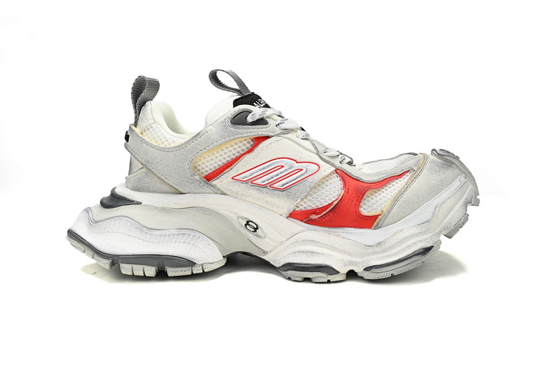 Baskets Cargo Balenciaga Gris argenté, rouge et blanc W1MV3-0521